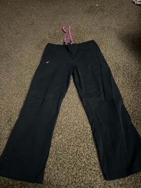 IguanaMed Scrub Pants Black Drawstring Size M